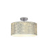 Baymont Polished Chrome 3 Light E27 Drop Flush With 40cm x 18cm Silver Leaf Shade-1