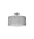 Baymont Polished Chrome 3 Light E27 Drop Flush With 40cm x 18cm Silver Leaf Shade-4