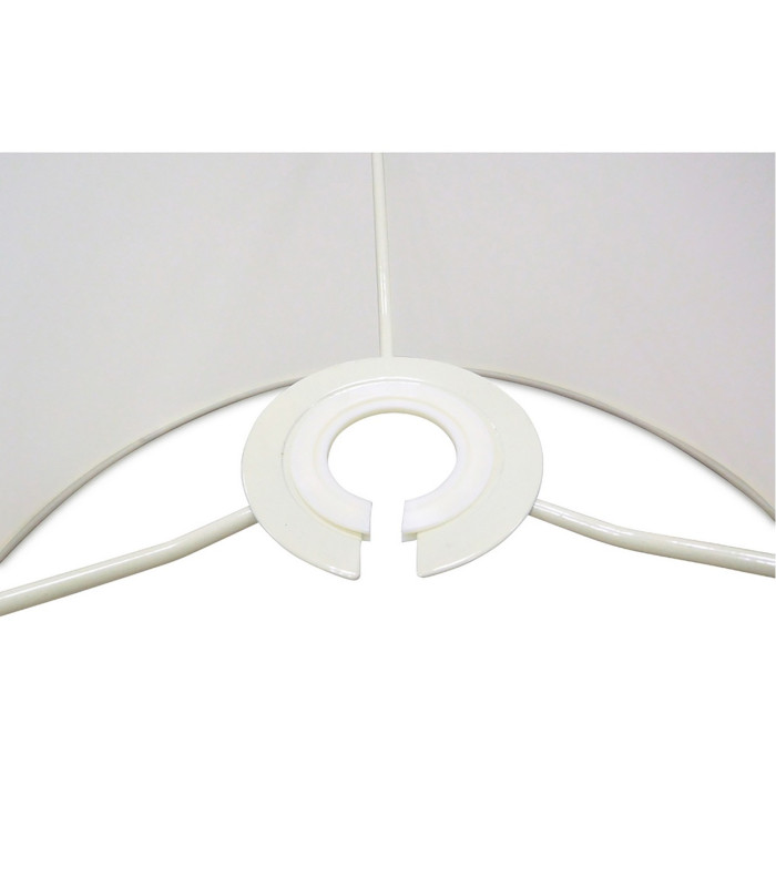 Baymont White 3 Light E27 Flush With 30cm x 25cm Faux Silk Shade Ivory Pearl/White Laminate-9