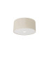 Baymont Polished Chrome 3 Light E27 Flush Ceiling With 40cm x 18cm Faux Silk Shade Ivory Pearl/White Laminate-4