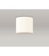 Baymont White 3 Light E27 Flush With 30cm x 25cm Faux Silk Shade Ivory Pearl/White Laminate-12