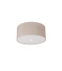 Baymont Polished Chrome 3 Light E27 Flush Ceiling With 40cm x 18cm Dual Faux Silk Shade Nude Beige/Moonlight-4