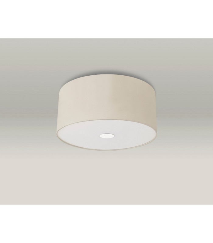 Baymont Polished Chrome 3 Light E27 Flush Ceiling With 40cm x 18cm Faux Silk Shade Ivory Pearl/White Laminate-13