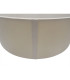 Baymont Polished Chrome 3 Light E27 Flush Ceiling With 40cm x 18cm Dual Faux Silk Shade Nude Beige/Moonlight-9