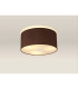 Baymont Polished Chrome 3 Light E27 Flush Ceiling With 40cm x 18cm Dual Faux Silk Shade Cocoa/Grecian Bronze-2