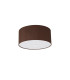 Baymont Polished Chrome 3 Light E27 Flush Ceiling With 40cm x 18cm Dual Faux Silk Shade Cocoa/Grecian Bronze-4