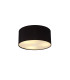 Baymont Polished Chrome 3 Light E27 Flush Ceiling With 40cm x 18cm Dual Faux Silk Shade Black/Green Olive-1