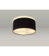 Baymont Polished Chrome 3 Light E27 Flush Ceiling With 40cm x 18cm Dual Faux Silk Shade Black/Green Olive-2