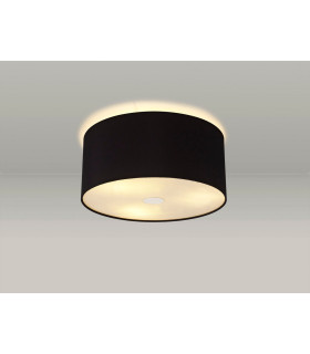 Baymont Polished Chrome 3 Light E27 Flush Ceiling With 40cm x 18cm Dual Faux Silk Shade Black/Green Olive-2