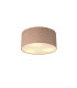 Baymont Polished Chrome 3 Light E27 Flush Ceiling With 40cm x 18cm Dual Faux Silk Shade Antique Gold/Ruby-1