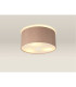 Baymont Polished Chrome 3 Light E27 Flush Ceiling With 40cm x 18cm Dual Faux Silk Shade Antique Gold/Ruby-2