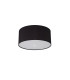 Baymont Polished Chrome 3 Light E27 Flush Ceiling With 40cm x 18cm Dual Faux Silk Shade Black/Green Olive-4