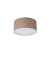 Baymont Polished Chrome 3 Light E27 Flush Ceiling With 40cm x 18cm Dual Faux Silk Shade Antique Gold/Ruby-4