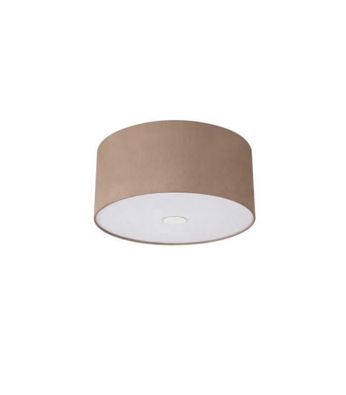 Baymont Polished Chrome 3 Light E27 Flush Ceiling With 40cm x 18cm Dual Faux Silk Shade Antique Gold/Ruby-4