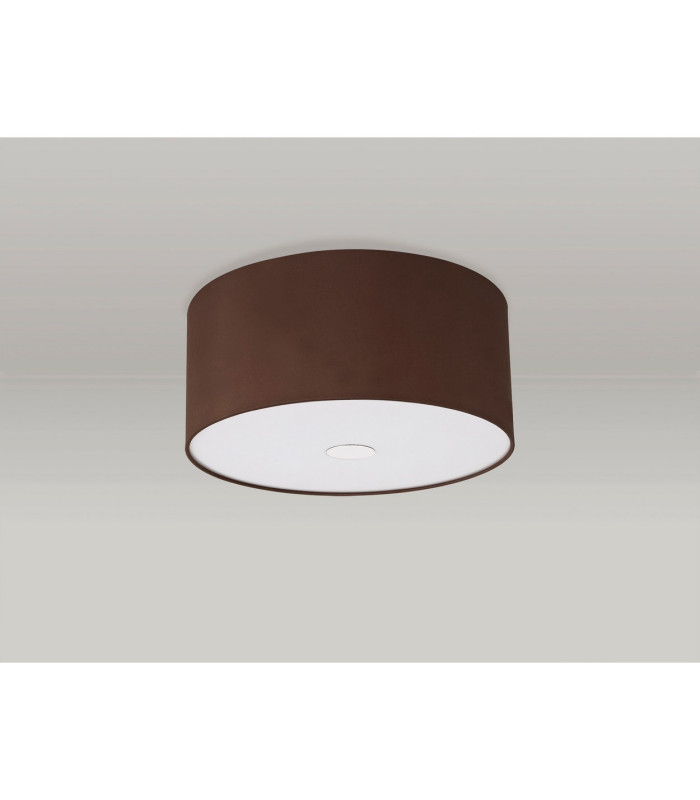Baymont Polished Chrome 3 Light E27 Flush Ceiling With 40cm x 18cm Dual Faux Silk Shade Cocoa/Grecian Bronze-13