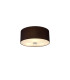 Baymont Polished Chrome 3 Light E27 Flush Ceiling With 40cm x 18cm Faux Silk Shade Black/White Laminate-1