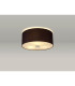 Baymont Polished Chrome 3 Light E27 Flush Ceiling With 40cm x 18cm Faux Silk Shade Black/White Laminate-2