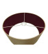 Baymont Polished Chrome 3 Light E27 Flush Ceiling With 40cm x 18cm Dual Faux Silk Shade Antique Gold/Ruby-8