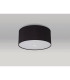 Baymont Polished Chrome 3 Light E27 Flush Ceiling With 40cm x 18cm Dual Faux Silk Shade Black/Green Olive-13