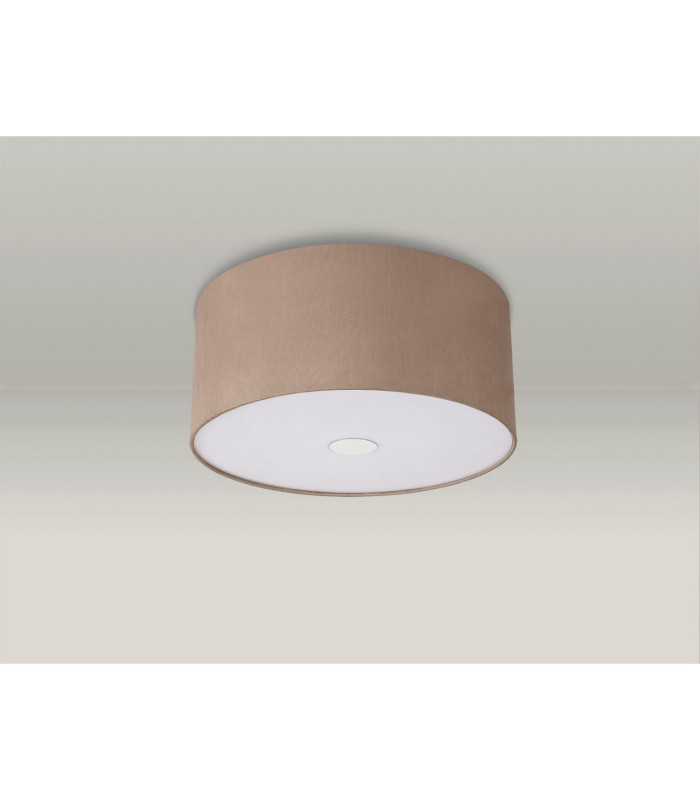 Baymont Polished Chrome 3 Light E27 Flush Ceiling With 40cm x 18cm Dual Faux Silk Shade Antique Gold/Ruby-13