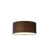 Baymont White 3 Light E27 Universal Flush Ceiling Fixture With 40cm x 18cm Faux Silk Shade Black/White Laminate-1