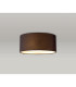 Baymont White 3 Light E27 Universal Flush Ceiling Fixture With 40cm x 18cm Faux Silk Shade Black/White Laminate-2