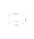 Baymont White 3 Light E27 Universal Flush Ceiling Fixture With 40cm x 18cm Faux Silk Shade Black/White Laminate-3