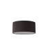 Baymont White 3 Light E27 Universal Flush Ceiling Fixture With 40cm x 18cm Faux Silk Shade Black/White Laminate-4