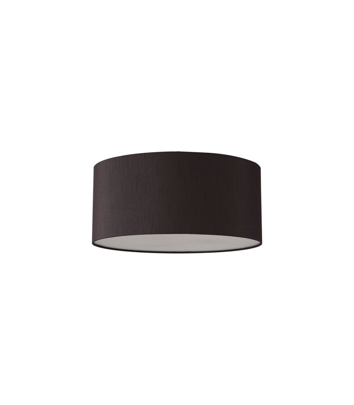 Baymont White 3 Light E27 Universal Flush Ceiling Fixture With 40cm x 18cm Faux Silk Shade Black/White Laminate-4