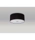 Baymont Polished Chrome 3 Light E27 Flush Ceiling With 40cm x 18cm Faux Silk Shade Black/White Laminate-13
