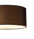 Baymont White 3 Light E27 Universal Flush Ceiling Fixture With 40cm x 18cm Faux Silk Shade Black/White Laminate-5