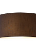 Baymont White 3 Light E27 Universal Flush Ceiling Fixture With 40cm x 18cm Faux Silk Shade Black/White Laminate-6