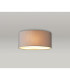Baymont White 3 Light E27 Universal Flush Ceiling Fixture With 40cm x 18cm Faux Silk Shade Grey/White Laminate-2