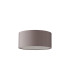 Baymont White 3 Light E27 Universal Flush Ceiling Fixture With 40cm x 18cm Faux Silk Shade Grey/White Laminate-4