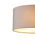 Baymont White 3 Light E27 Universal Flush Ceiling Fixture With 40cm x 18cm Faux Silk Shade Grey/White Laminate-5