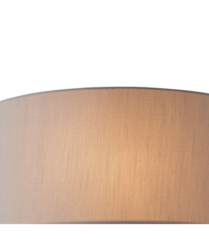 Baymont White 3 Light E27 Universal Flush Ceiling Fixture With 40cm x 18cm Faux Silk Shade Grey/White Laminate-6