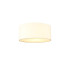 Baymont White 3 Light E27 Universal Flush Ceiling Fixture With 40cm x 18cm Faux Silk Shade Ivory Pearl/White Laminate-1