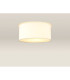 Baymont White 3 Light E27 Universal Flush Ceiling Fixture With 40cm x 18cm Faux Silk Shade Ivory Pearl/White Laminate-2