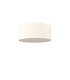 Baymont White 3 Light E27 Universal Flush Ceiling Fixture With 40cm x 18cm Faux Silk Shade Ivory Pearl/White Laminate-4