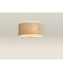 Baymont White 3 Light E27 Universal Flush Ceiling Fixture With 40cm x 18cm Dual Faux Silk Shade Nude Beige/Moonlight-2