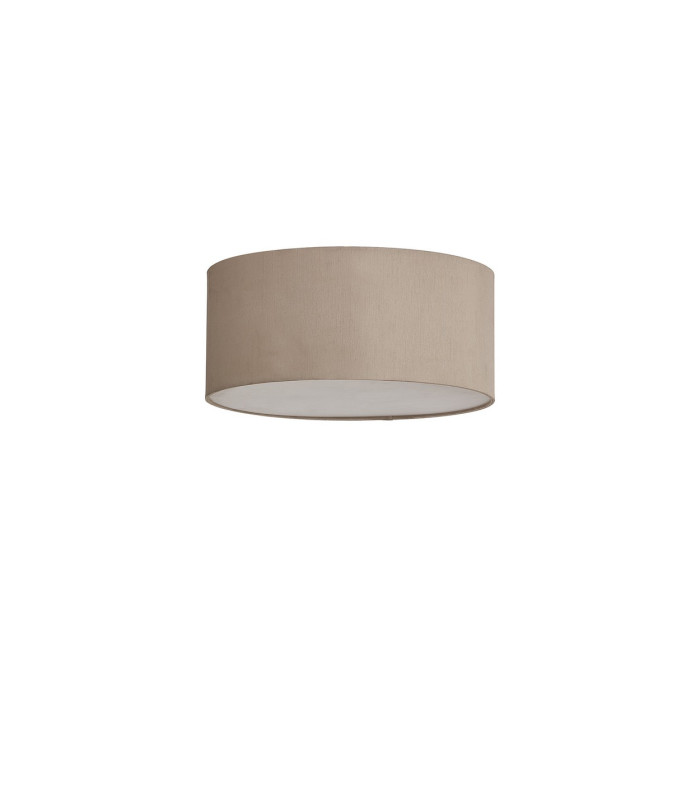 Baymont White 3 Light E27 Universal Flush Ceiling Fixture With 40cm x 18cm Dual Faux Silk Shade Nude Beige/Moonlight-4