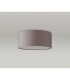 Baymont White 3 Light E27 Universal Flush Ceiling Fixture With 40cm x 18cm Faux Silk Shade Grey/White Laminate-15