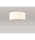 Baymont White 3 Light E27 Universal Flush Ceiling Fixture With 40cm x 18cm Faux Silk Shade Ivory Pearl/White Laminate-12