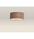 Baymont White 3 Light E27 Universal Flush Ceiling Fixture With 40cm x 18cm Dual Faux Silk Shade Taupe/Halo Gold-2