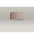 Baymont White 3 Light E27 Universal Flush Ceiling Fixture With 40cm x 18cm Dual Faux Silk Shade Nude Beige/Moonlight-12