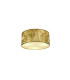 Baymont White 3 Light E27 Universal Flush Ceiling Fixture With 40cm x 18cm Gold Leaf With White Lining Shade-1