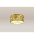 Baymont White 3 Light E27 Universal Flush Ceiling Fixture With 40cm x 18cm Gold Leaf With White Lining Shade-2