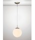 Small Globe Ceiling Pendant 1 Light E27 Frosted White Glass - 2