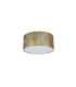 Baymont White 3 Light E27 Universal Flush Ceiling Fixture With 40cm x 18cm Gold Leaf With White Lining Shade-4