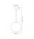 Small Globe Ceiling Pendant 1 Light E27 Frosted White Glass - 3